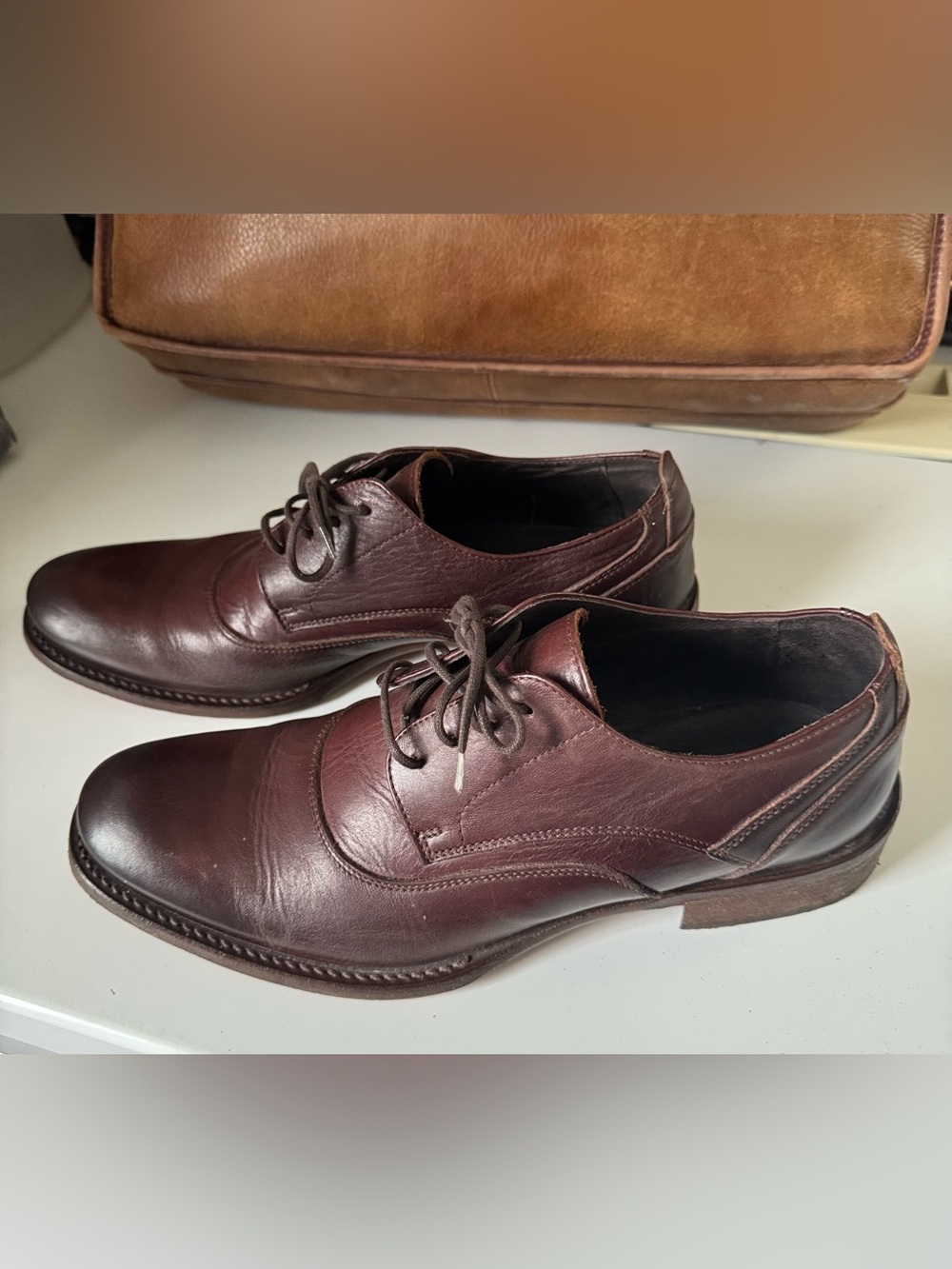 Men's Leather Lace-Up Derby Shoes